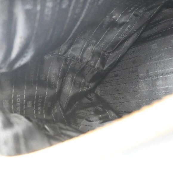 LOEWE Logo Anagram 2Way Shoulder Hand Bag Leather Black GHW Spain 95RL702 - Picture 9 of 16